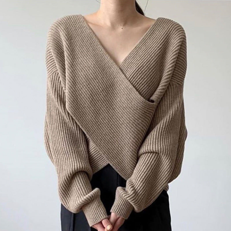 Evelyn | Chic Cross-knit Jumper