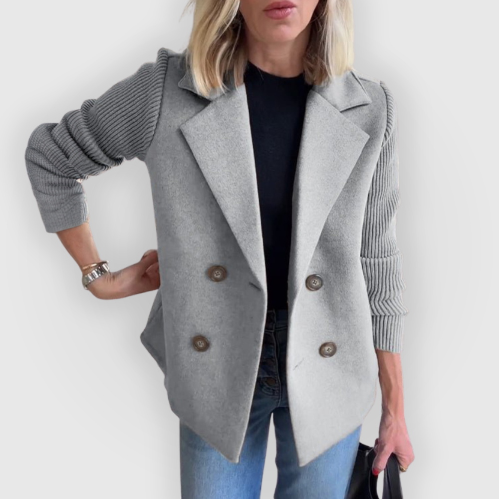Amora | Elegant Knit Sleeve Blazer