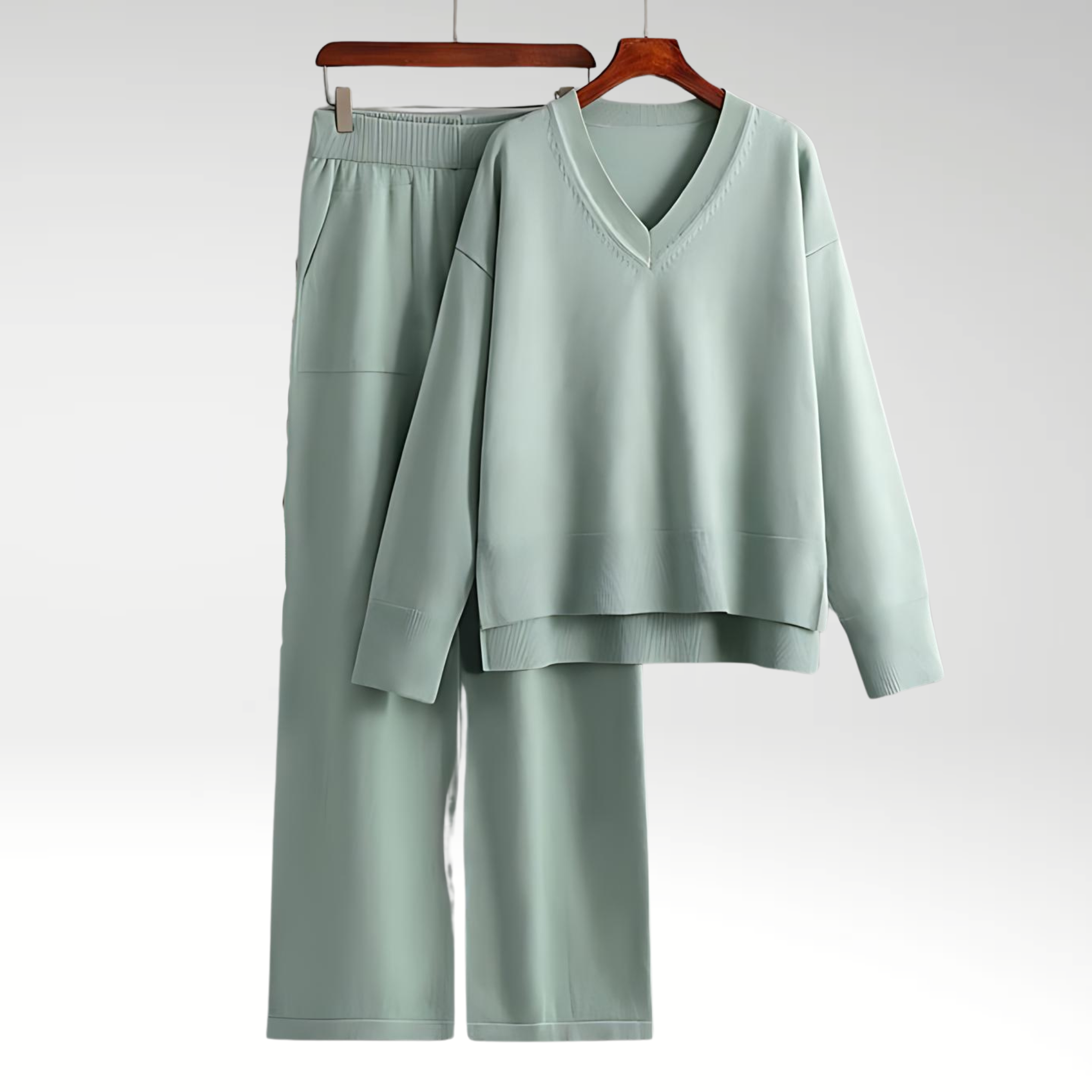 Evelyn | Luxe V-Neck Two Piece Set