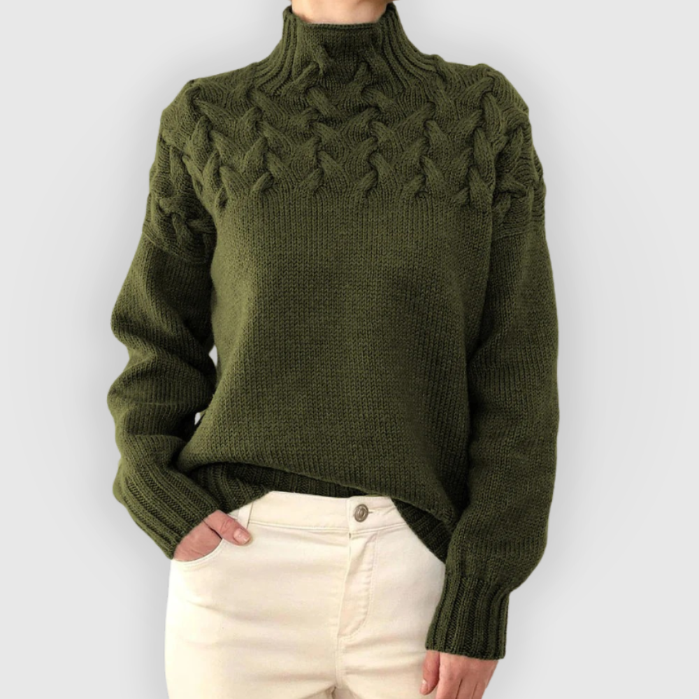 Amara | High-neck Knitted Sweater