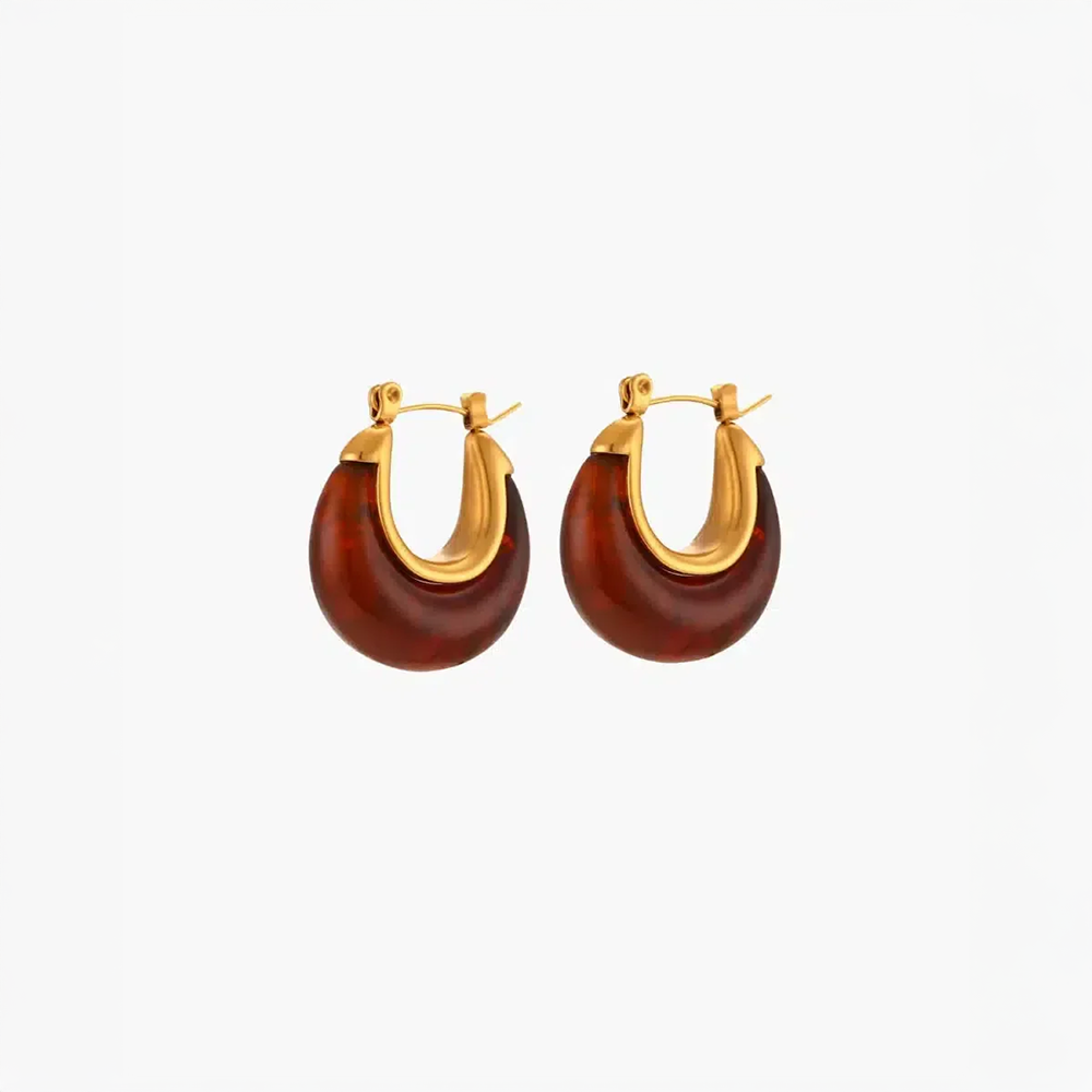 Daliara | Bordeaux Earrings with Bold Design