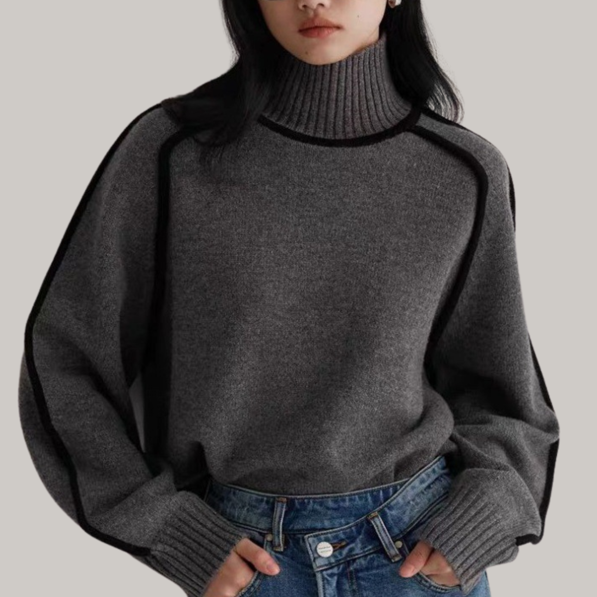 Evelyn | Comfortable Roll Neck Jumper