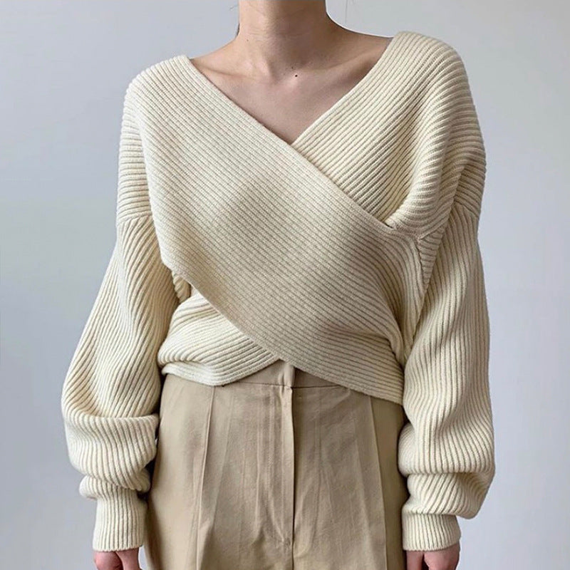 Evelyn | Chic Cross Knit Jumper