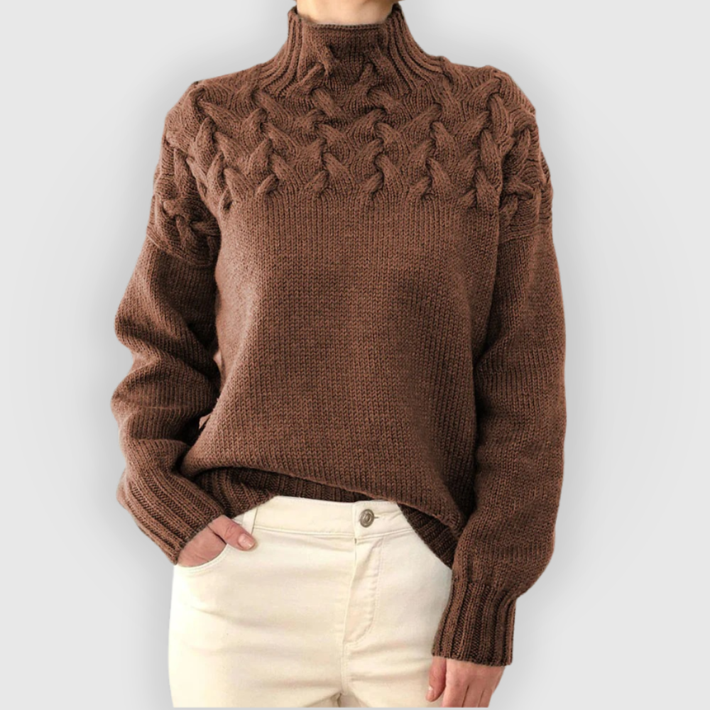 Amara | High-neck Knitted Sweater