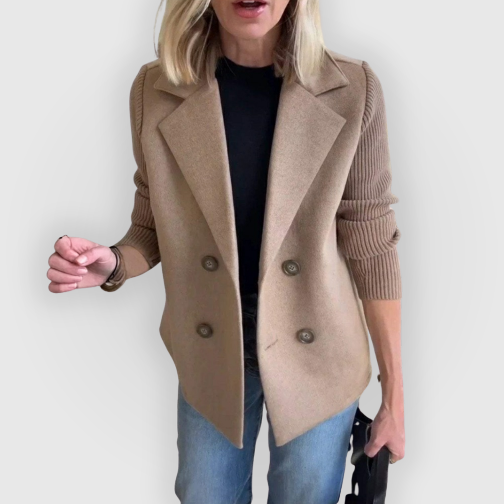 Amora | Elegant Knit Sleeve Blazer