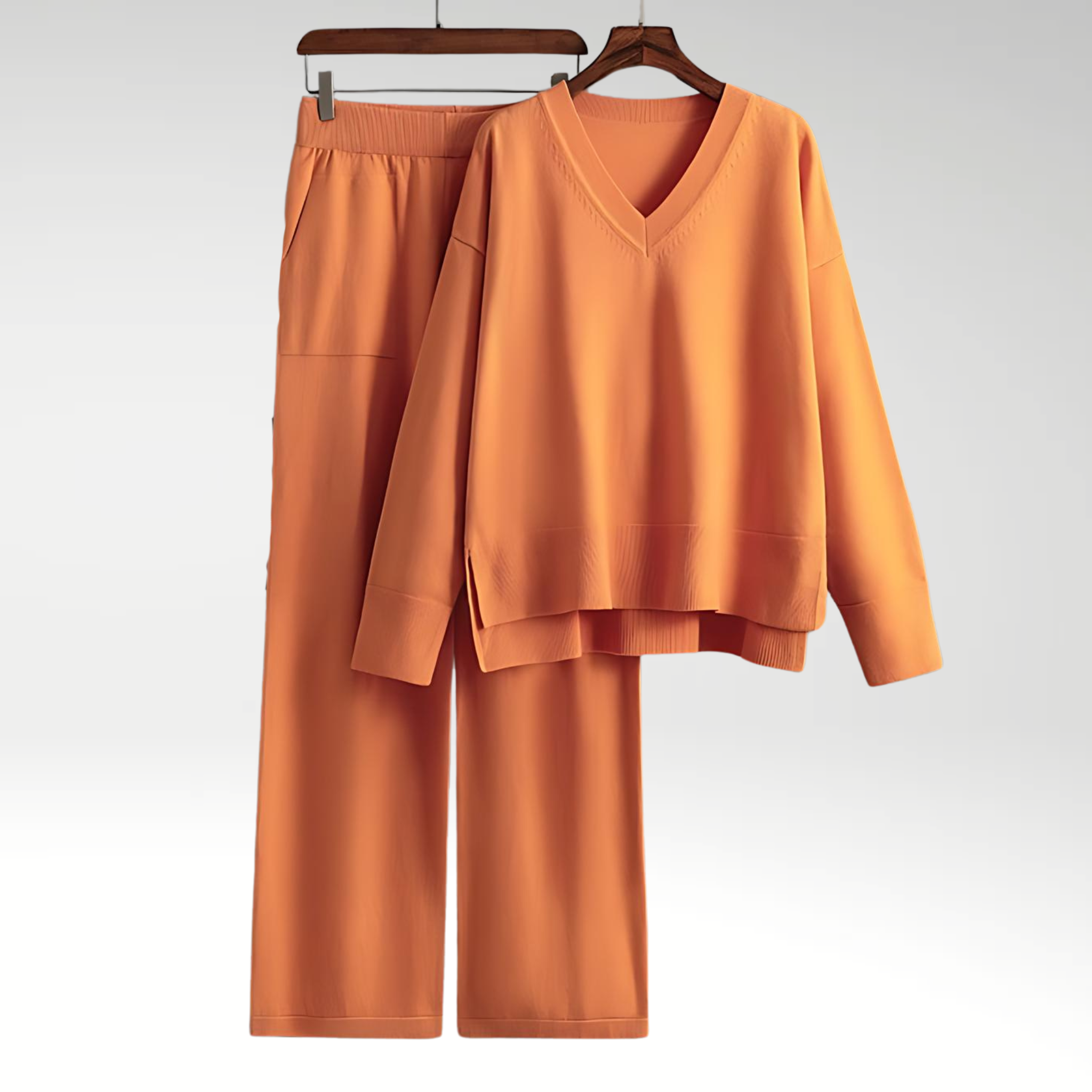 Evelyn | Luxe V-Neck Two Piece Set