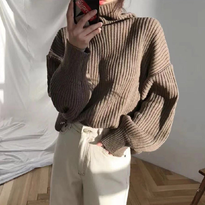 Evelyn | Luxe Roll Neck Balloon Sleeve Jumper