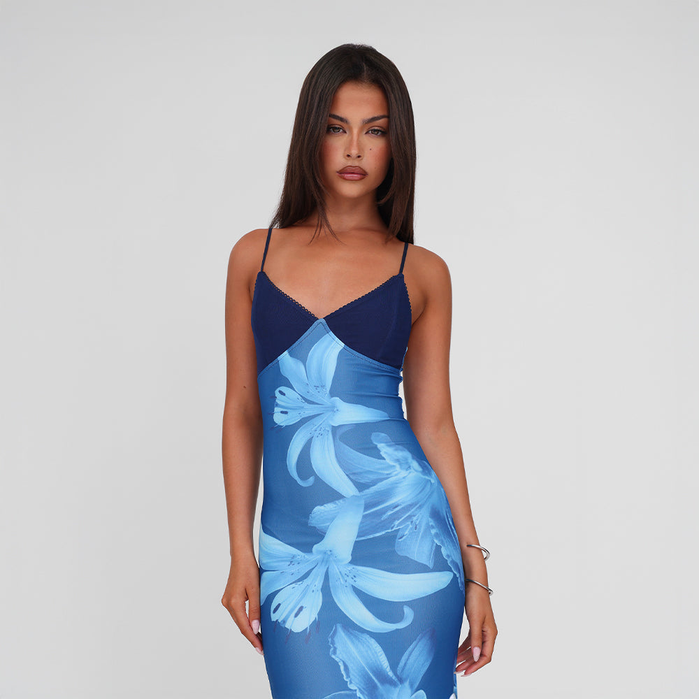 Isalène | Orchid Flower Dress