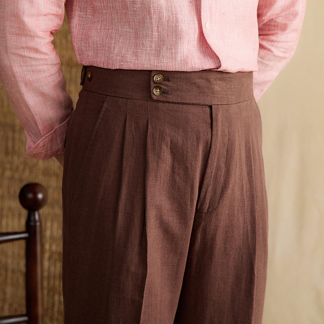 Noé | High-Waisted Linen Pants