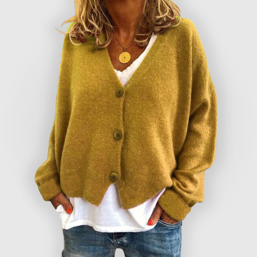 Nalaya | Loose V-Neck Cardigan