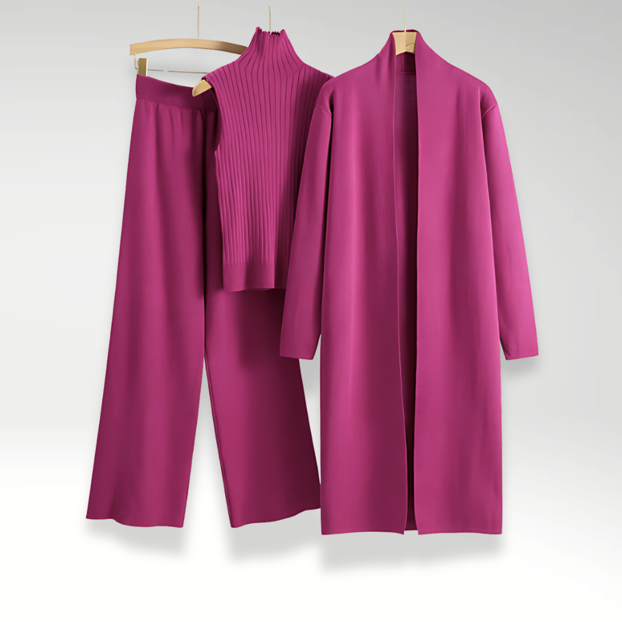 Evelyn | Three-Piece Luxe Knit Set