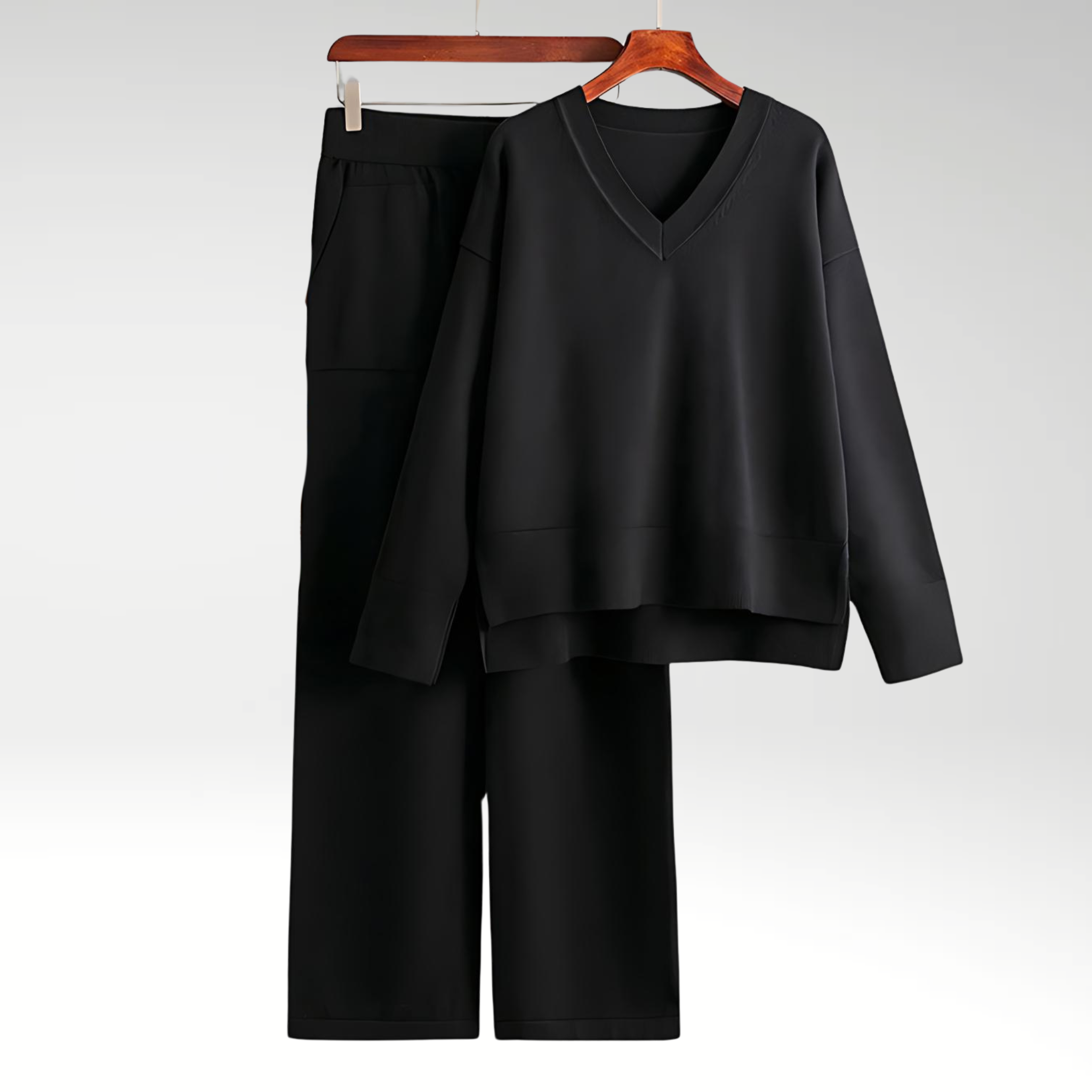 Evelyn | Luxe Two-Piece V-Neck Set