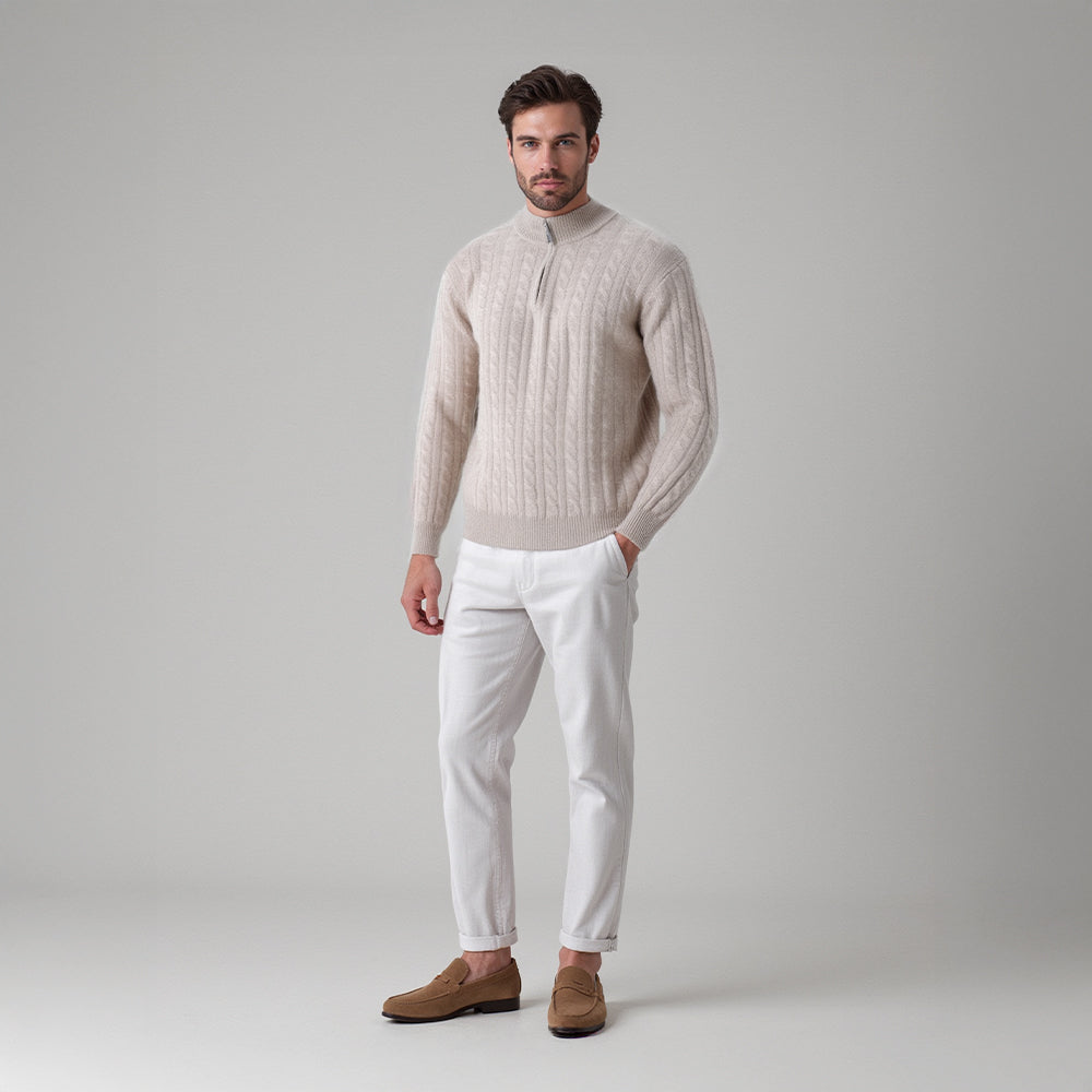 Leonardo | Elegant Cable Knit Cardigan