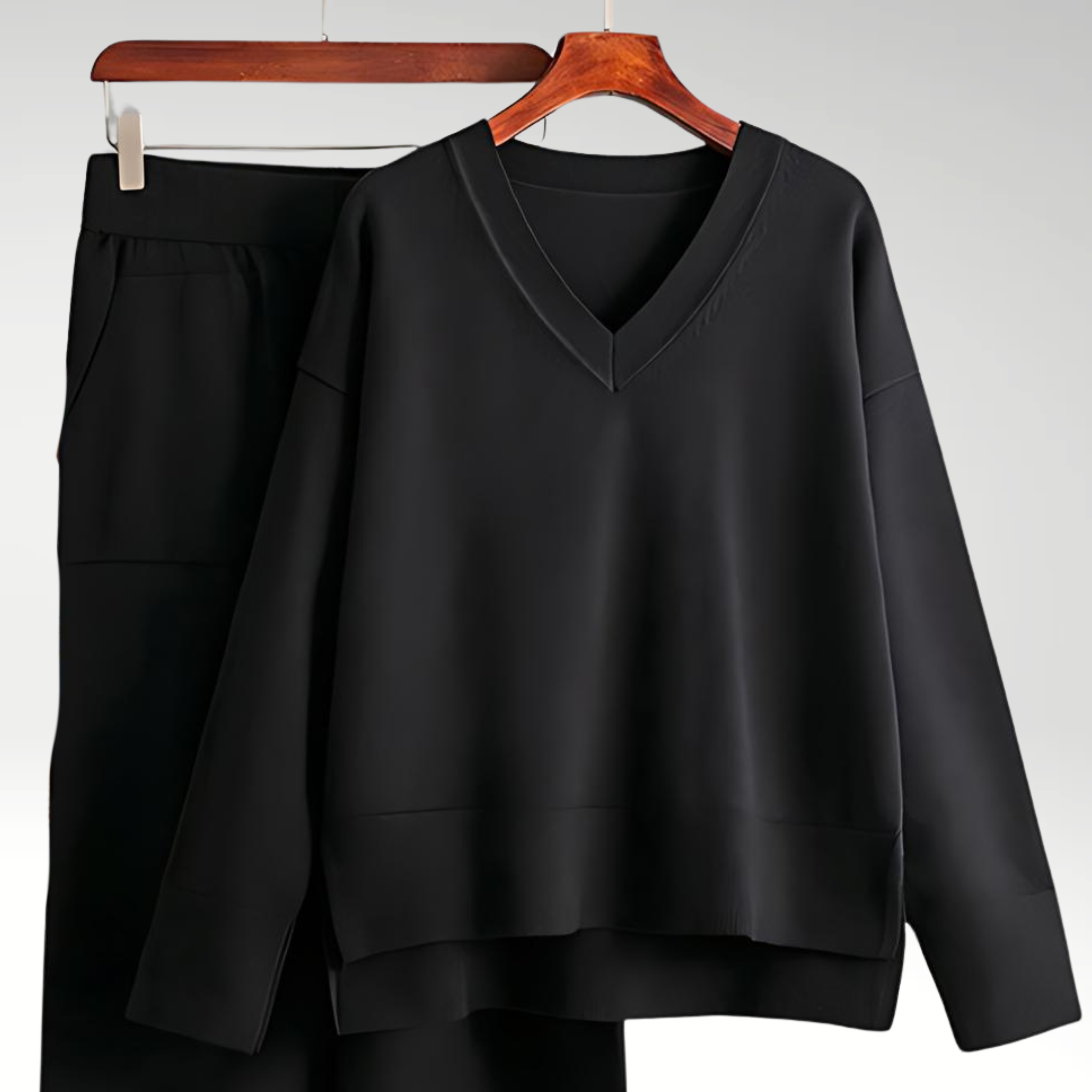 Evelyn | Luxe Two-Piece V-Neck Set