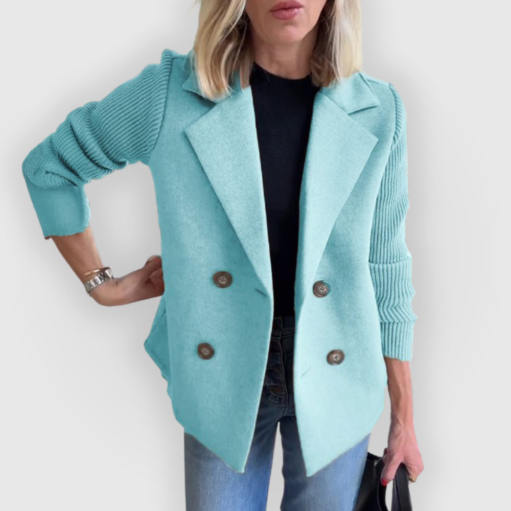 Amora | Elegant Knit Sleeve Blazer