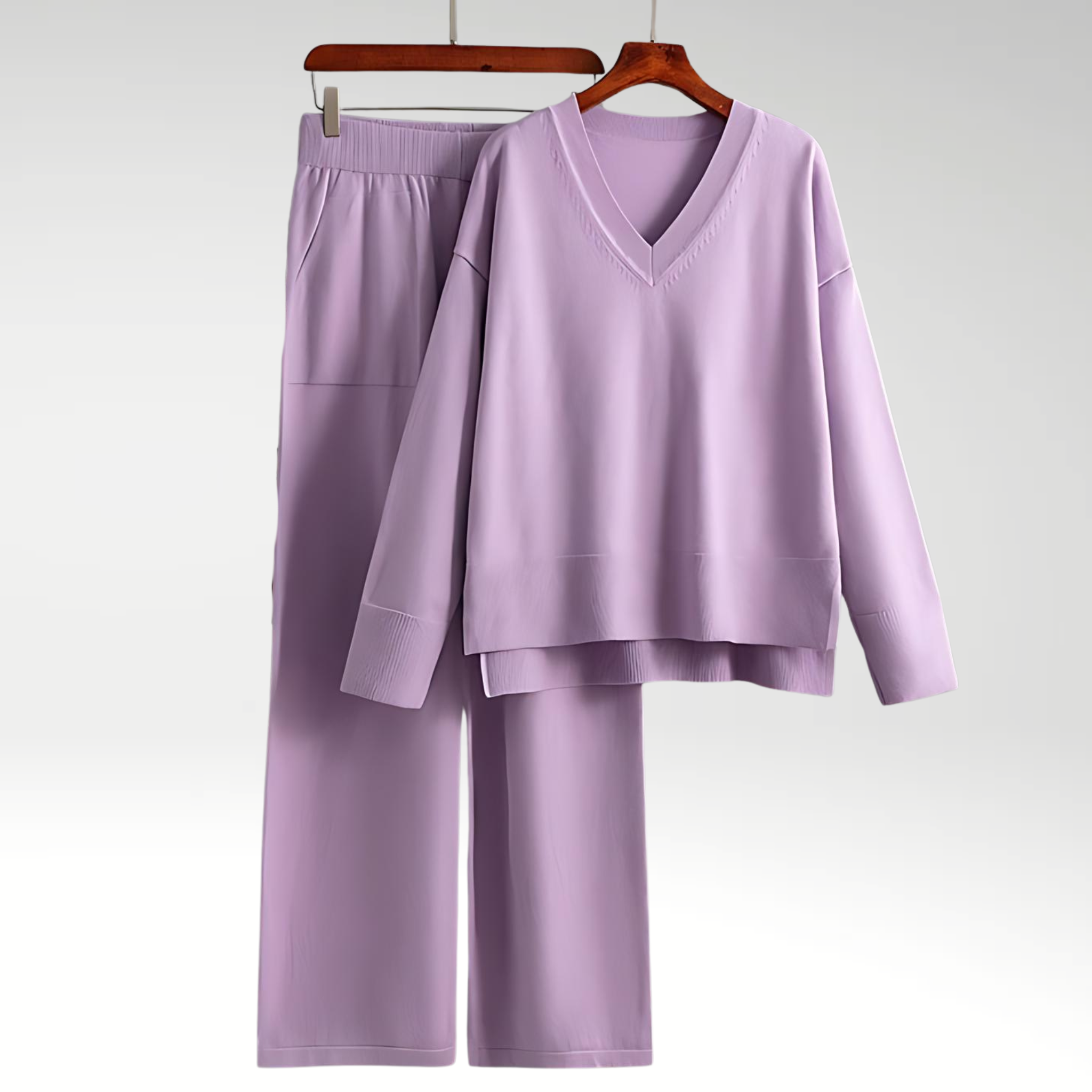 Evelyn | Luxe V-Neck Two Piece Set