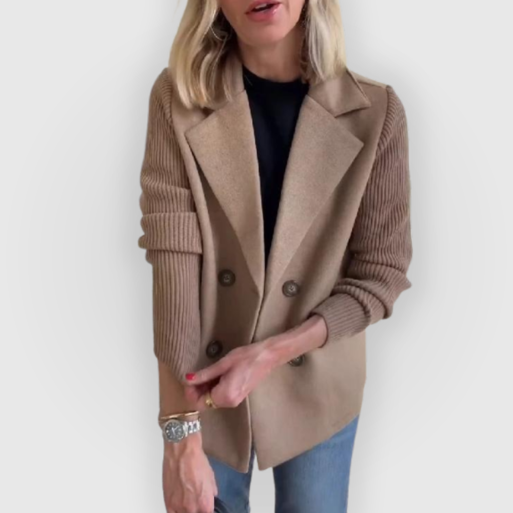 Amora | Elegant Knit Sleeve Blazer