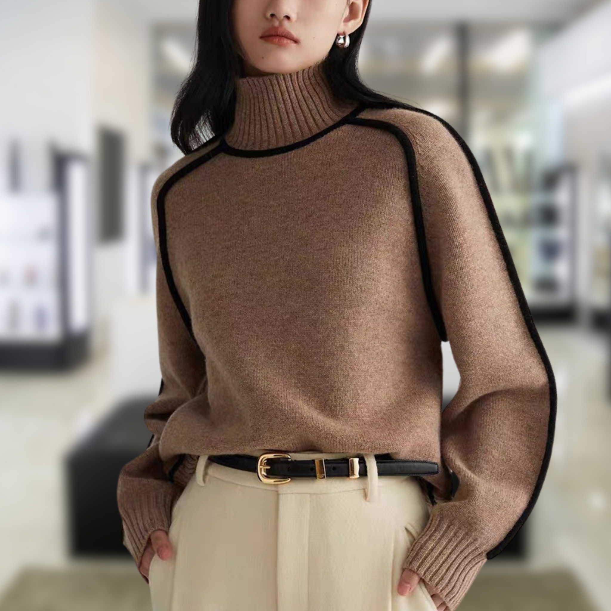 Evelyn | Comfortable Roll Neck Jumper