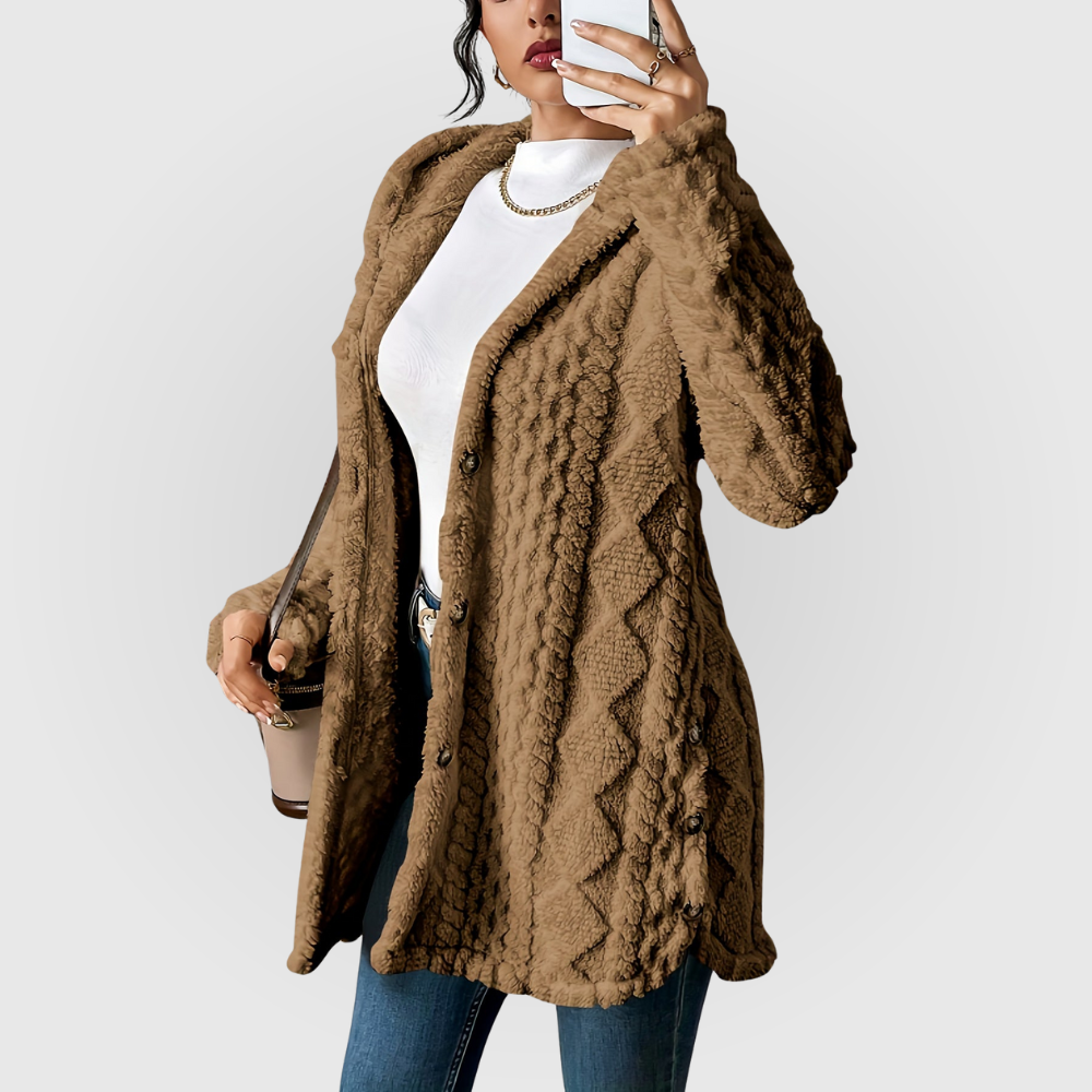 Evelyn | Plush Hoodie Cardigan