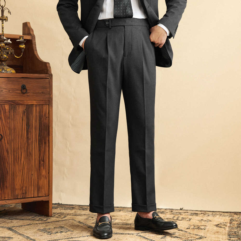 Sandro | High-Waisted Linen Pants