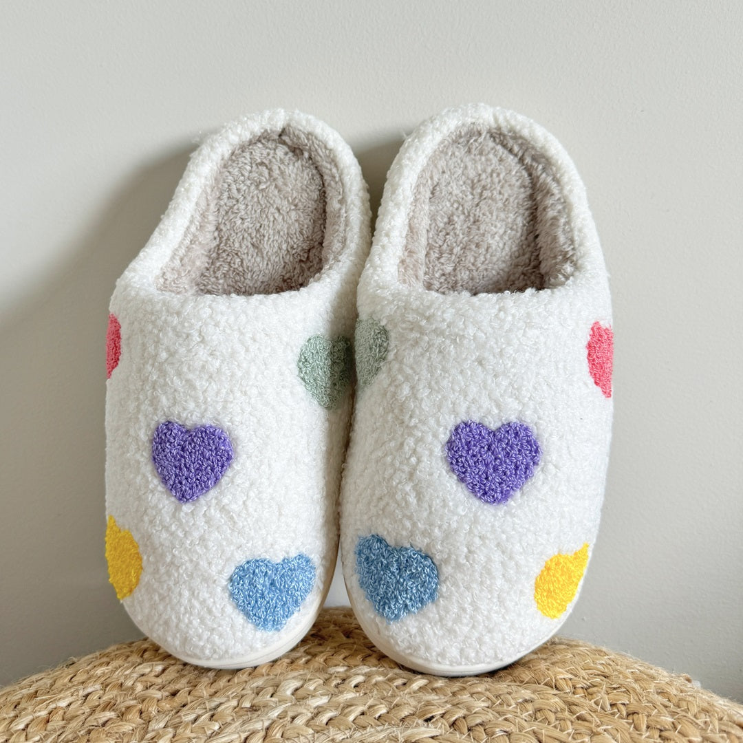Evelyn | Colourful Heart Slippers