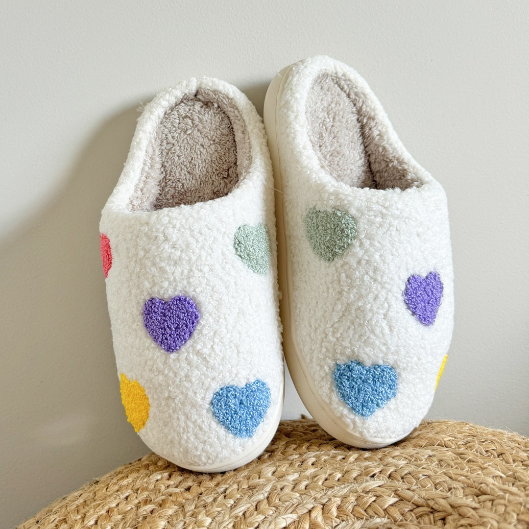 Evelyn | Colourful Heart Slippers