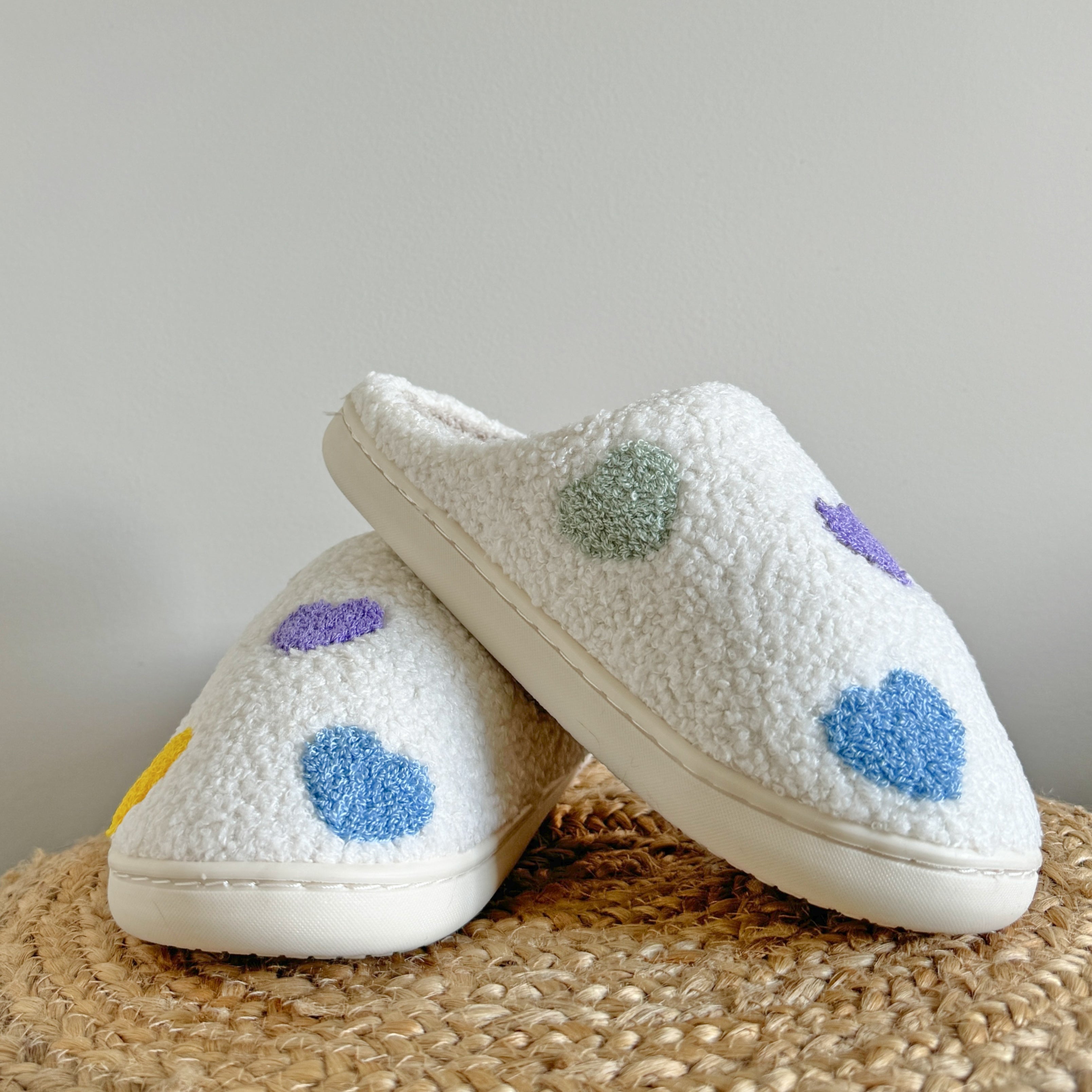 Evelyn | Colourful Heart Slippers