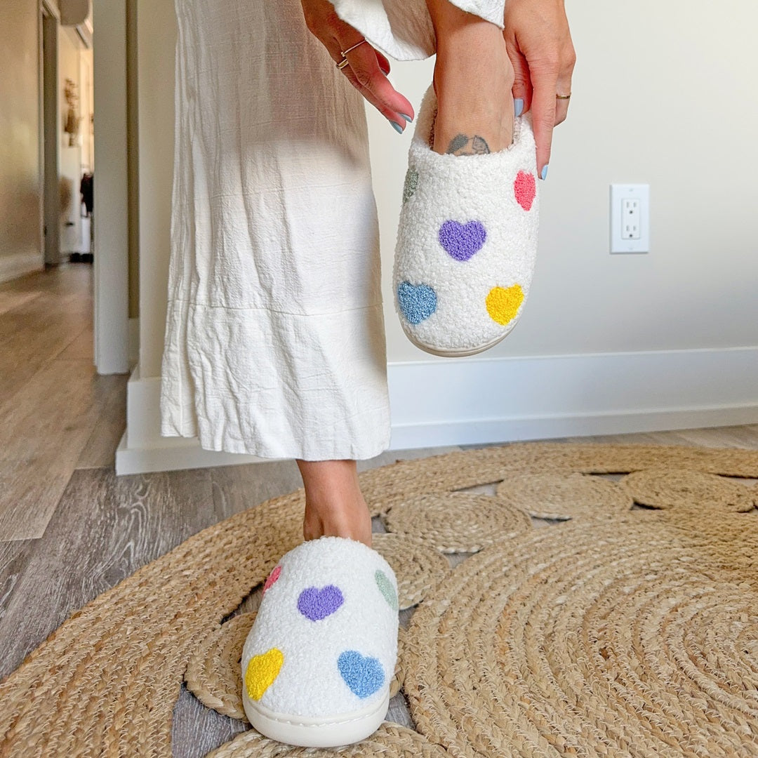 Evelyn | Colourful Heart Slippers