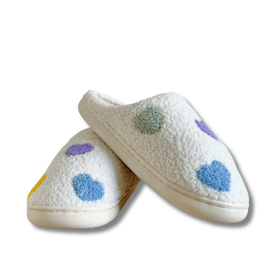 Evelyn | Colourful Heart Slippers