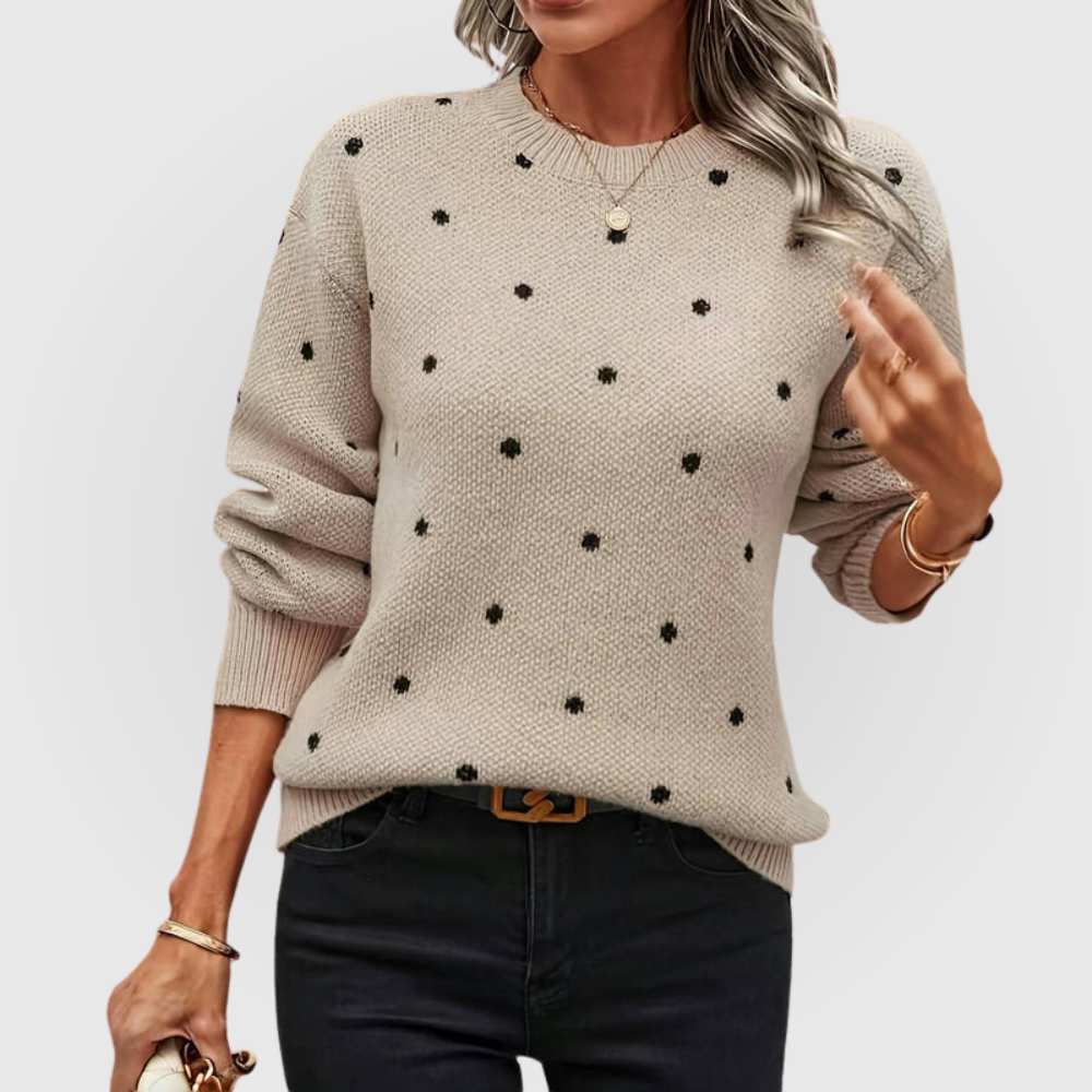Nina | Polka Dot Knitted Sweater