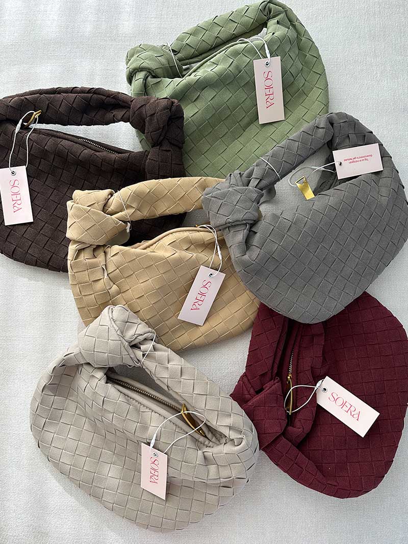 Anemone | Mini Woven Suede Bag