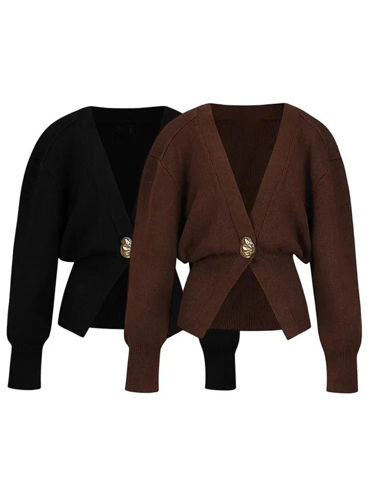 Flavie | Gold Button Cardigan