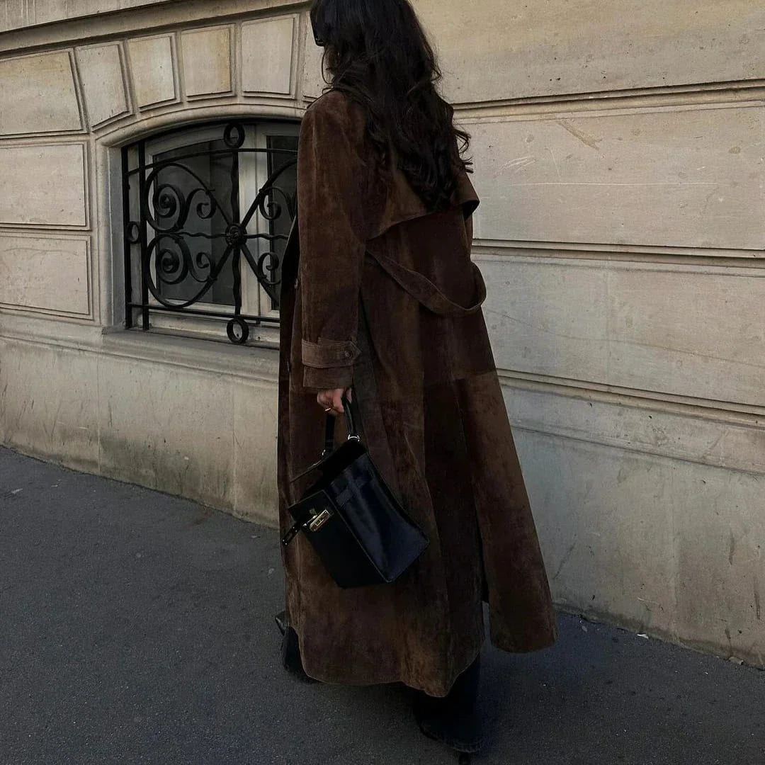Isabelle | Suede Trench Coat