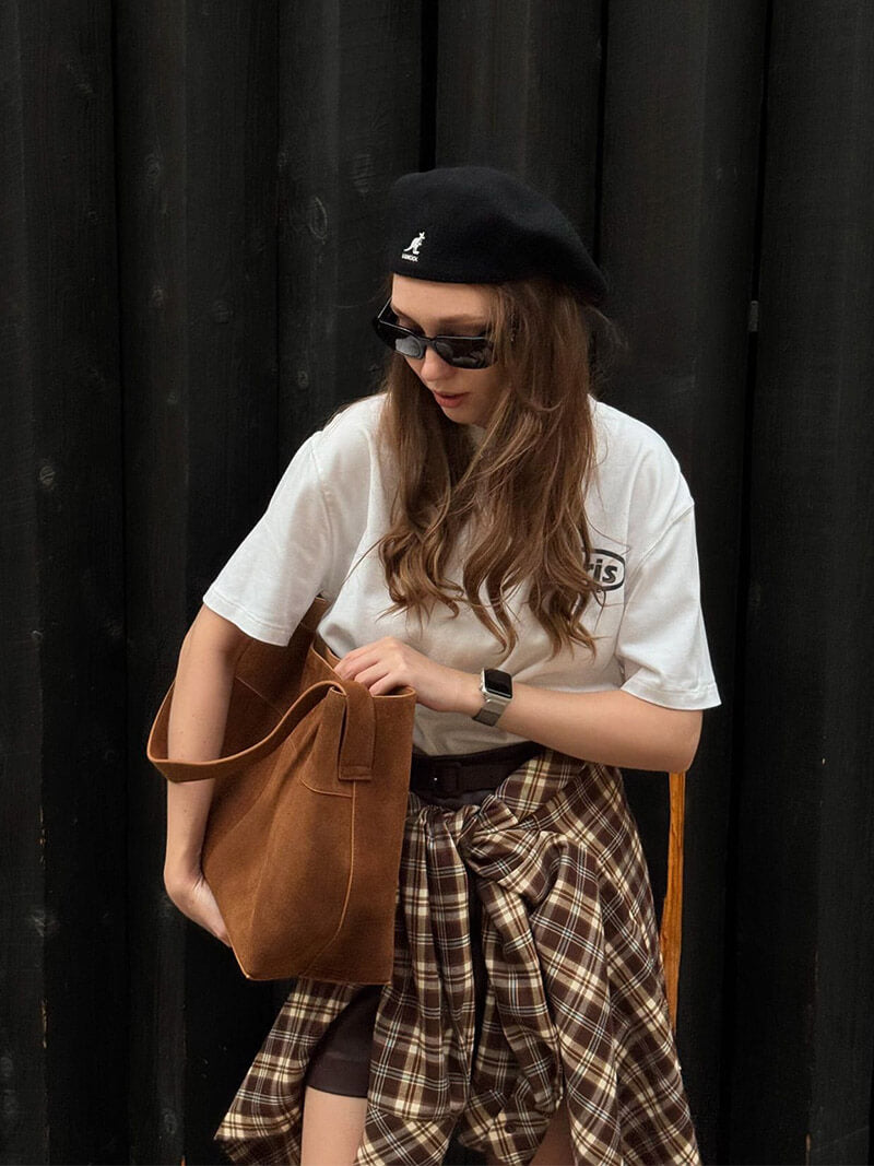 Angélique | Faux Suede Bag