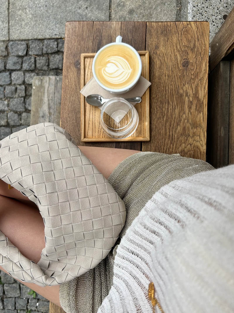 Anemone | Mini Woven Suede Bag