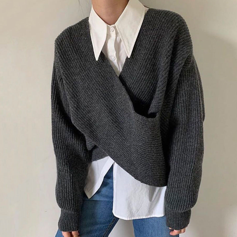 Evelyn | Chic Cross Knit Jumper