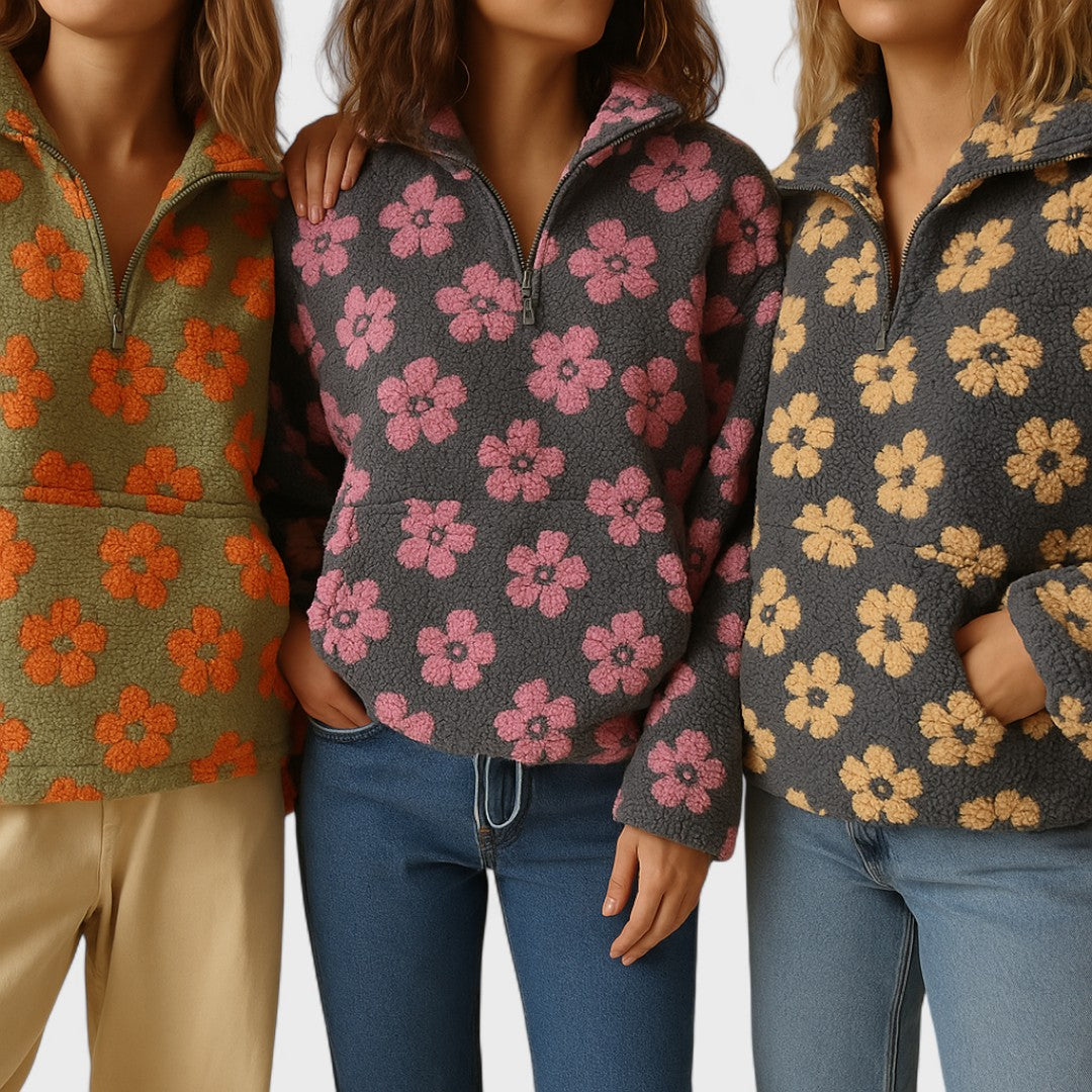 Daisy | Polar Fleece with Floral Pattern