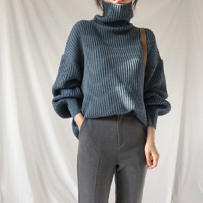 Evelyn | Luxe Roll Neck Balloon Sleeve Jumper