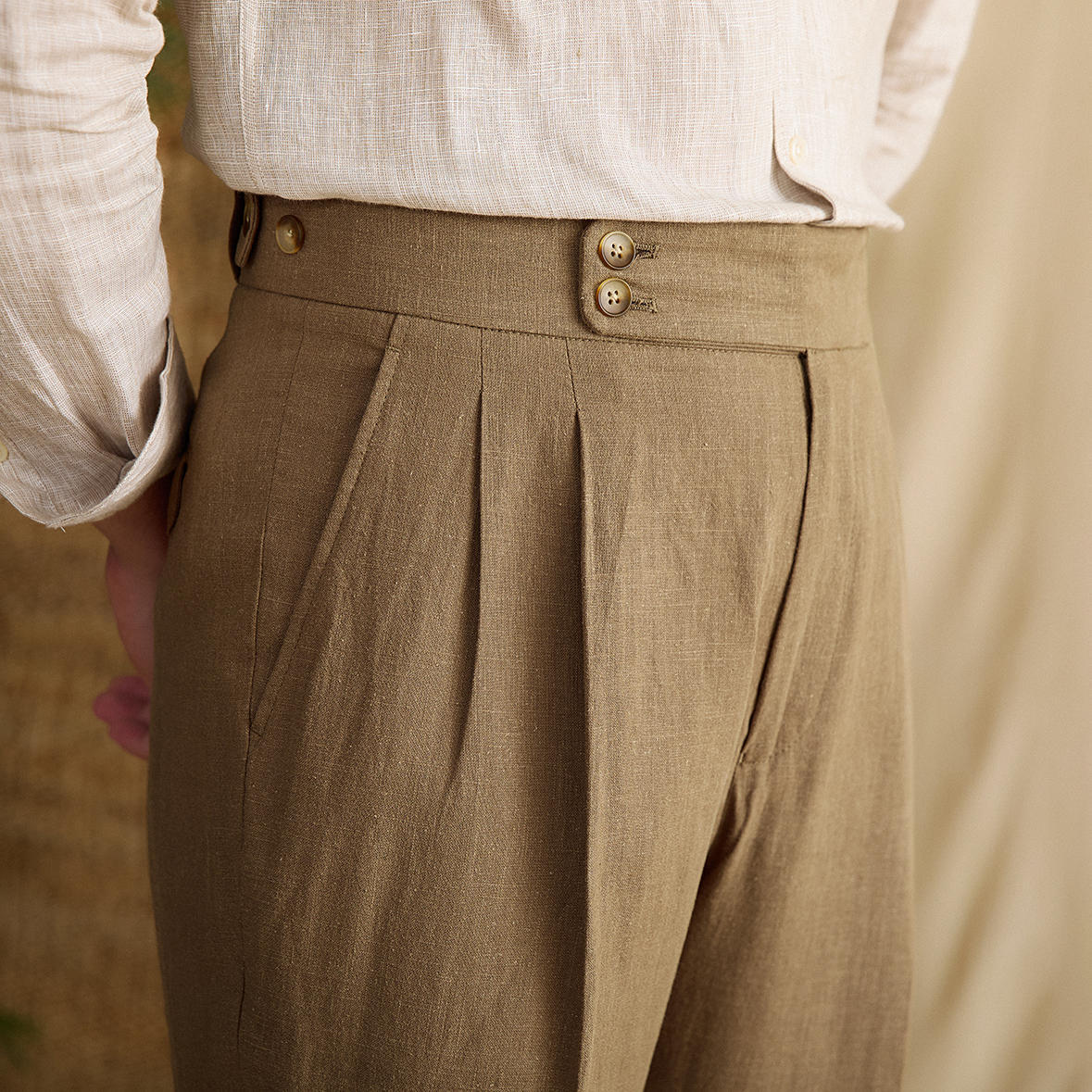 Noé | High-Waisted Linen Pants