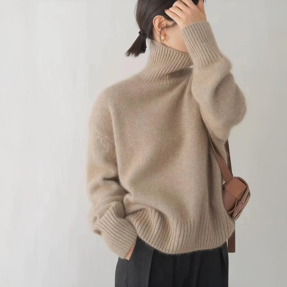 Isabella | Cashmere High Neck Sweater