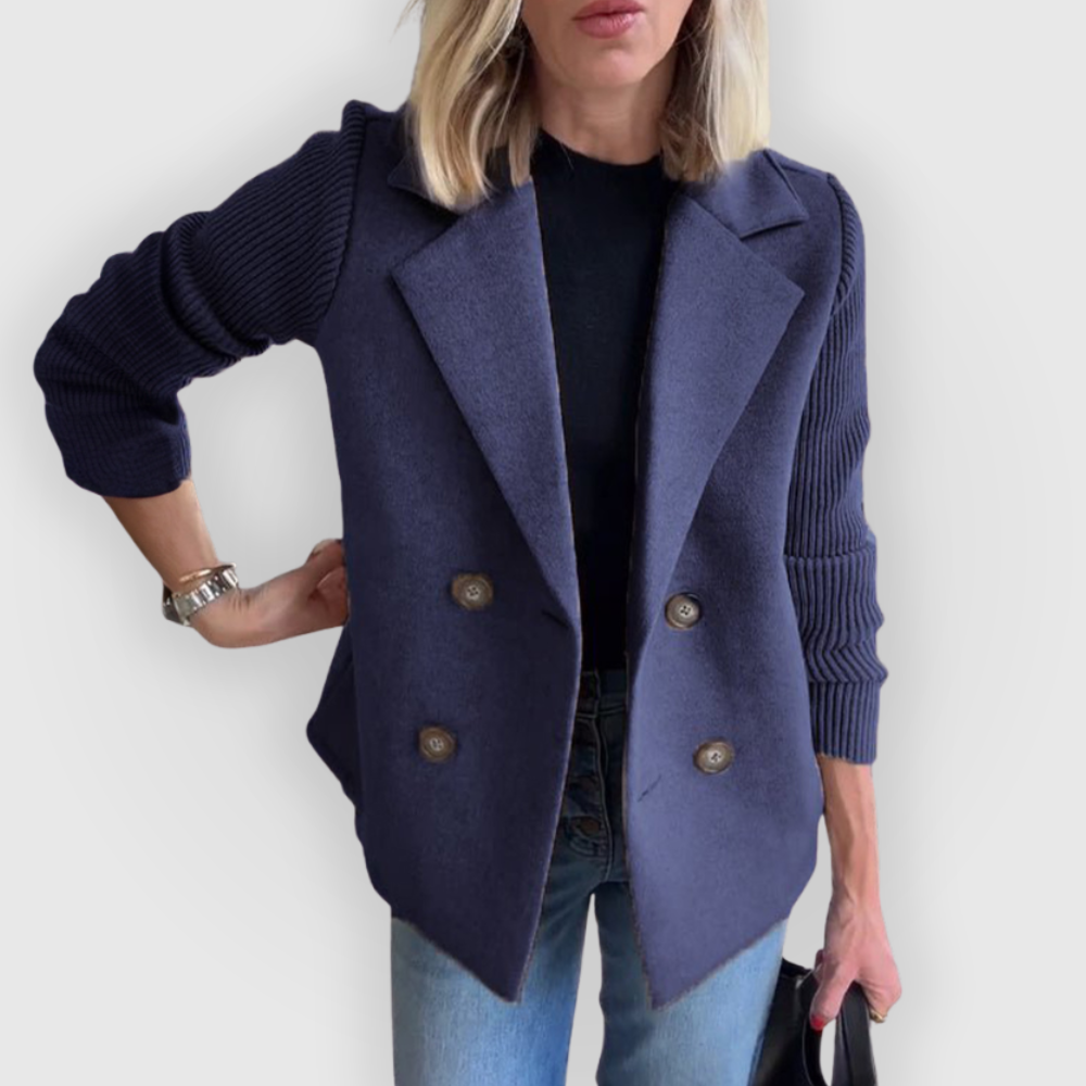 Amora | Elegant Knit Sleeve Blazer