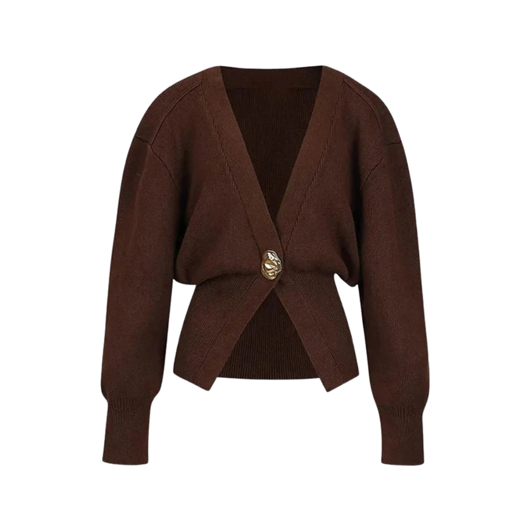 Flavie | Gold Button Cardigan