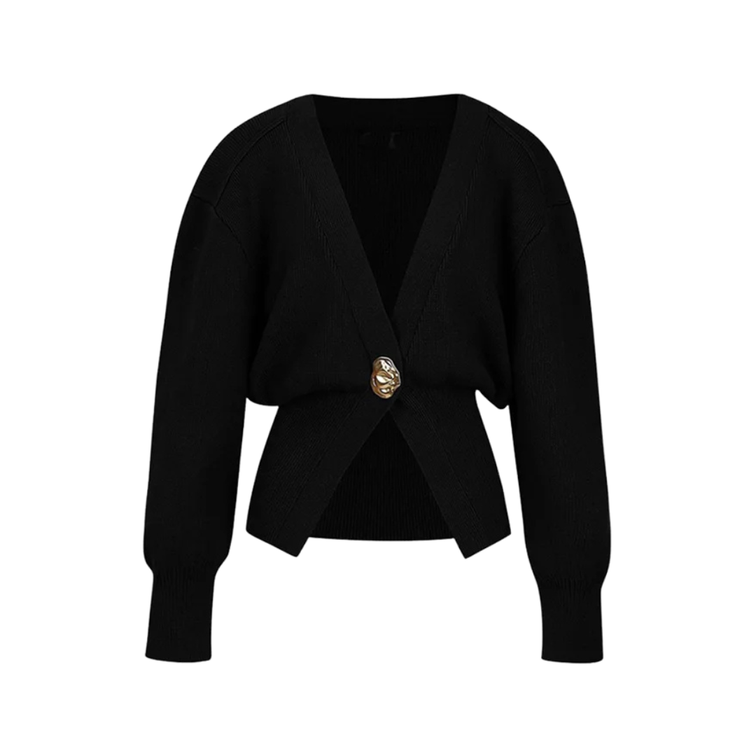 Flavie | Gold Button Cardigan