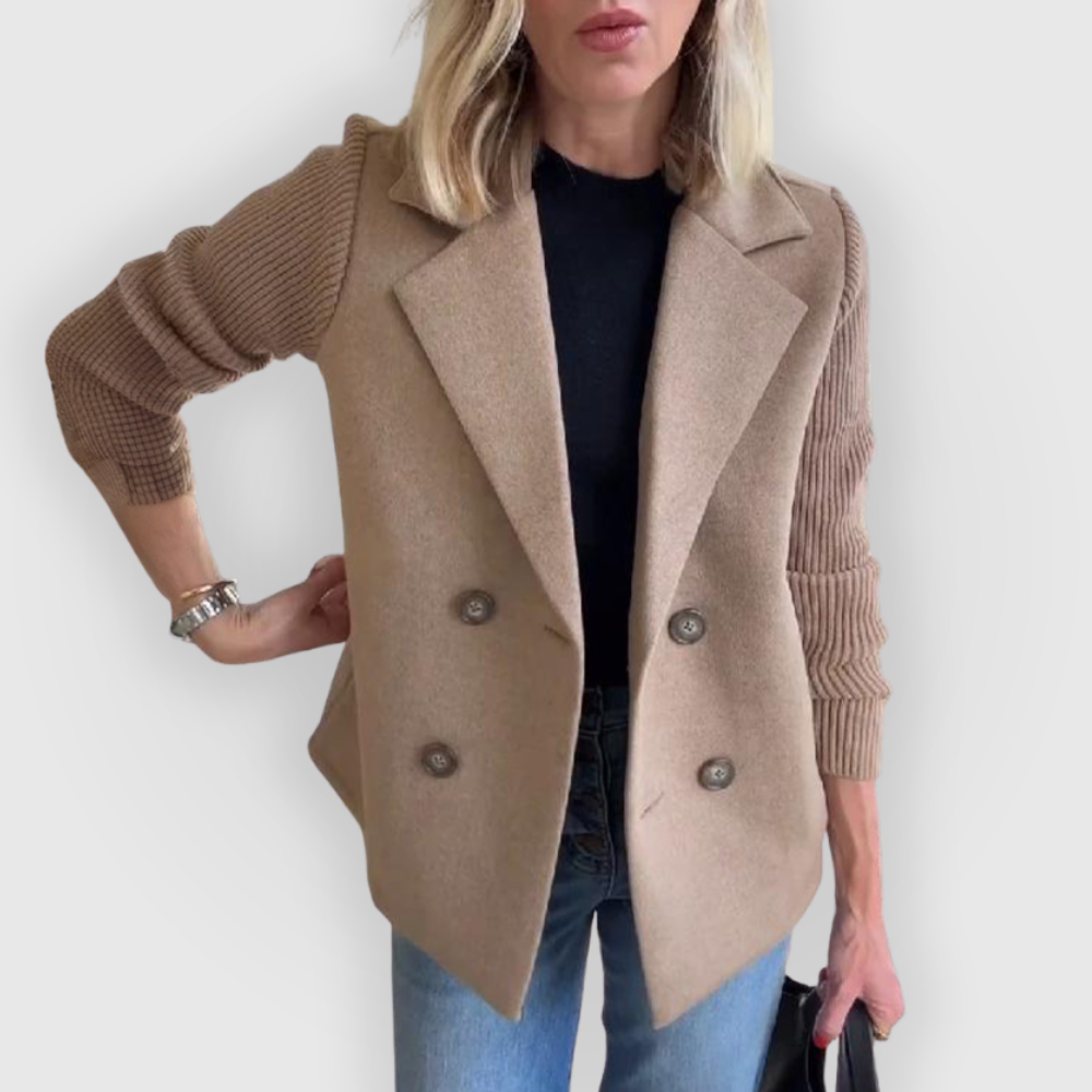 Amora | Elegant Knit Sleeve Blazer