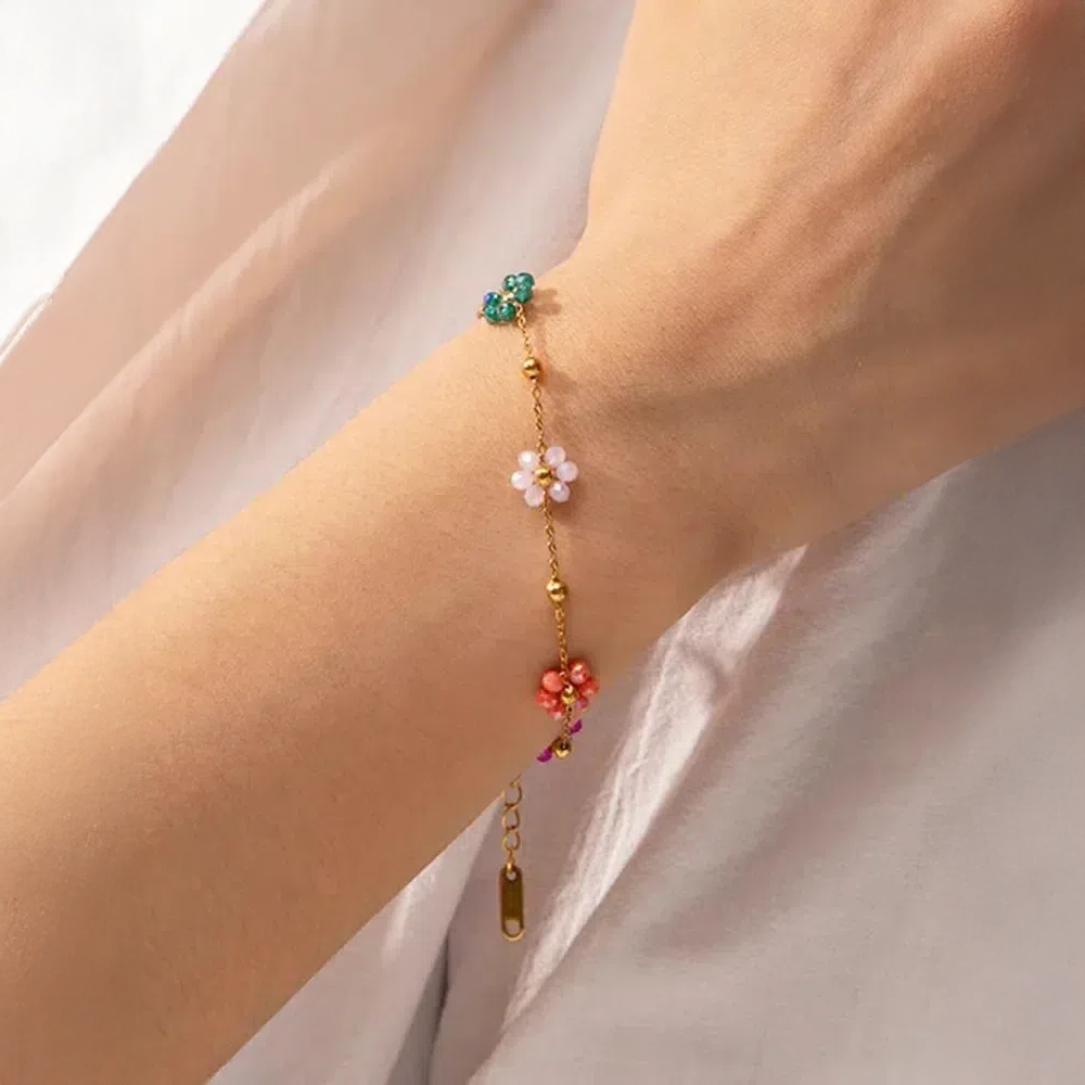 Floréna | Bracelet with Handcrafted Flower Charms