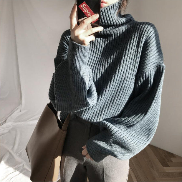 Evelyn | Luxe Roll Neck Balloon Sleeve Jumper