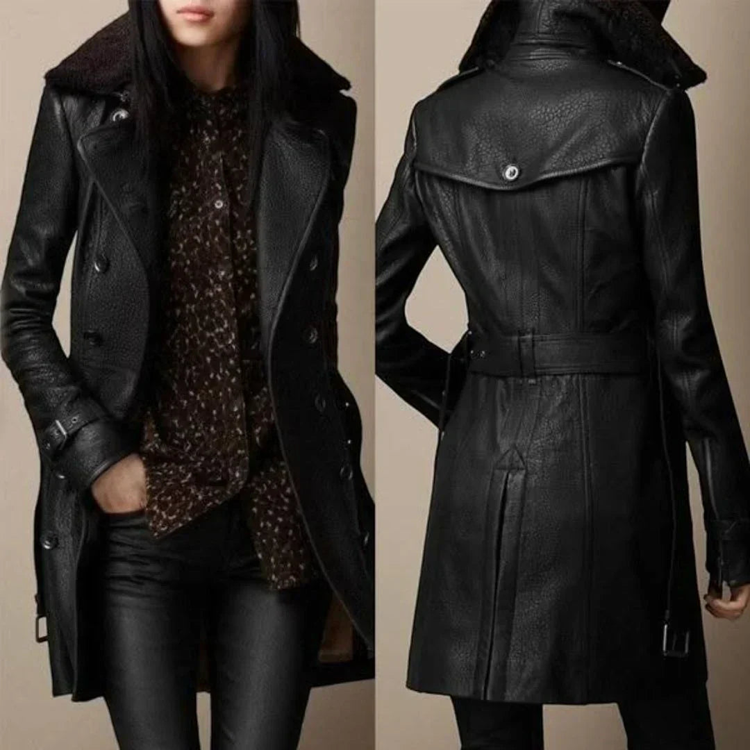 Lena | Classic Leather Coat