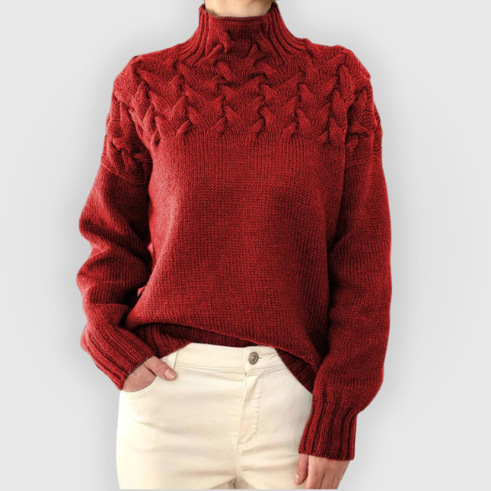 Amara | High-neck Knitted Sweater