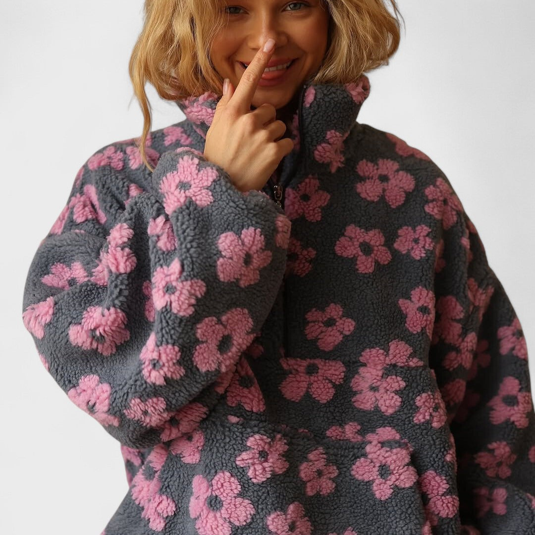 Daisy | Polar Fleece with Floral Pattern