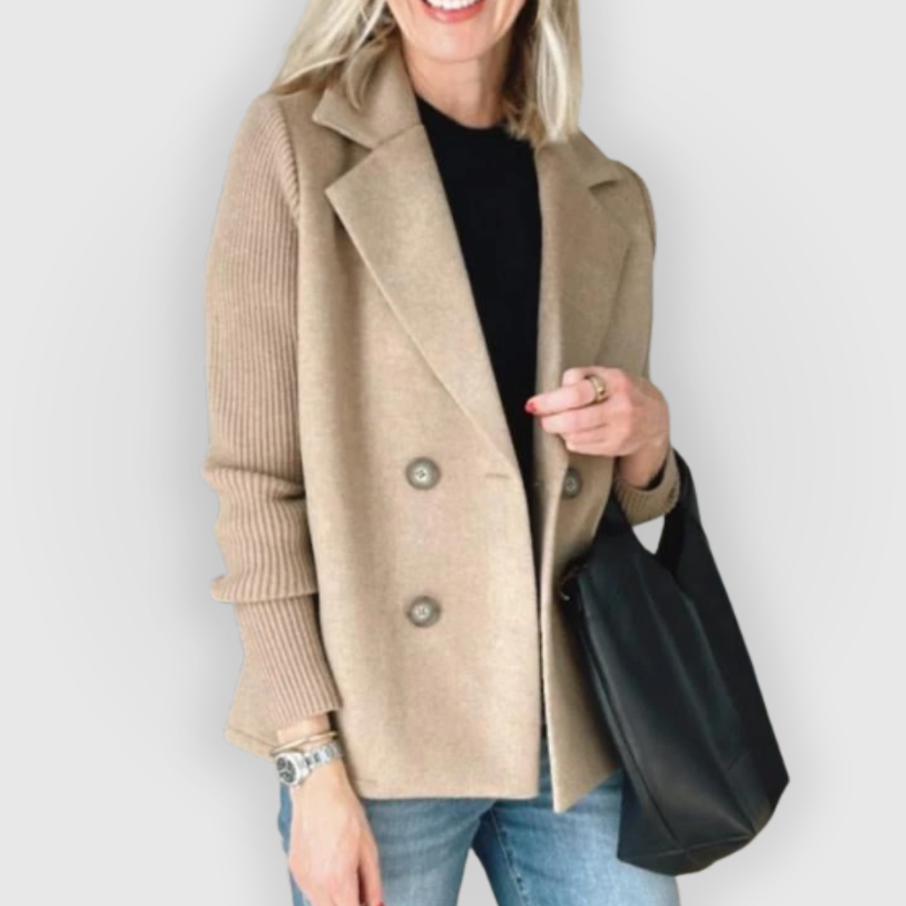 Amora | Elegant Knit Sleeve Blazer